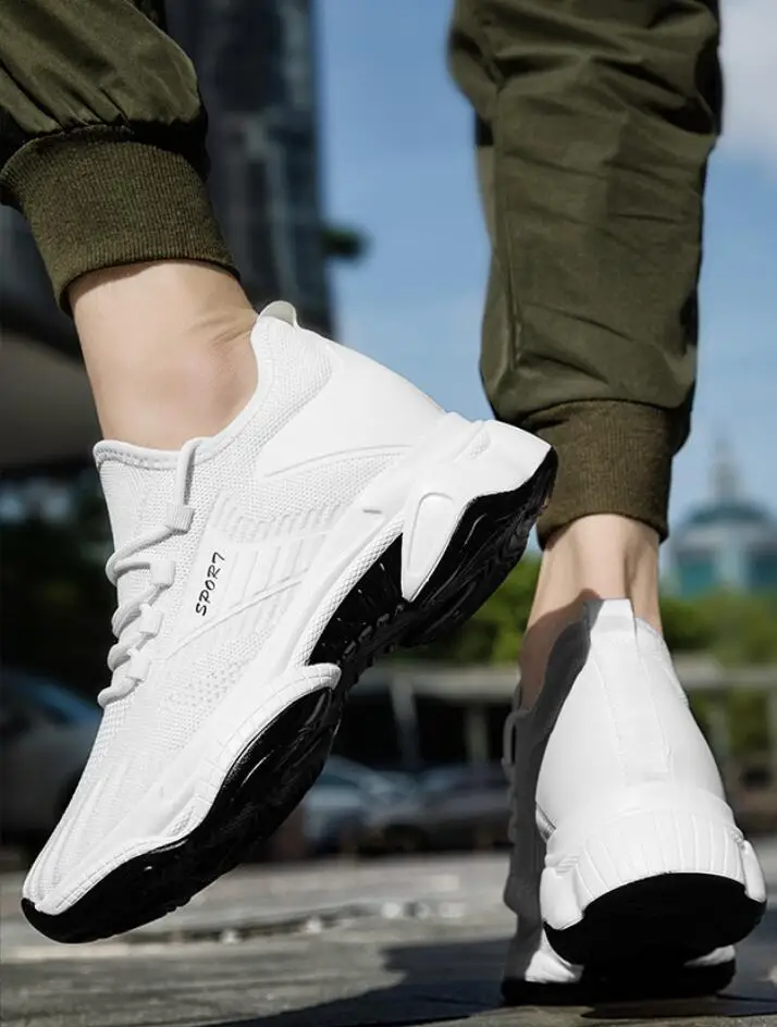 Herren Mesh Sneaker Mit Höhenvergrößerung Für Mehr Körpergröße_voghion.com
