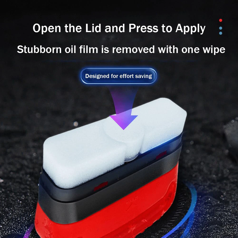 Powerful Car Windshield Cleaner Oil Film Remover Car Glass Glossy Car Window Glass Cleaner Removes Dirt Car Cleaning Brush 6