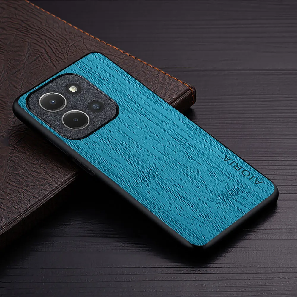 Bamboo Wood Pattern Leather Phone Case