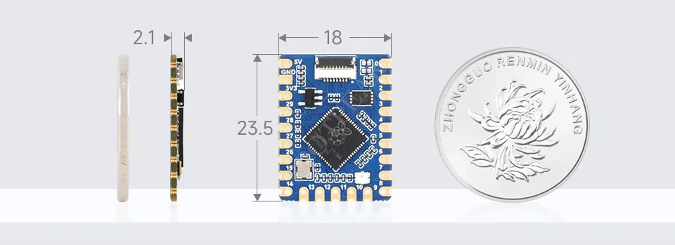 On-board com chip RP2040 Porta USB Adapter Board Opcional