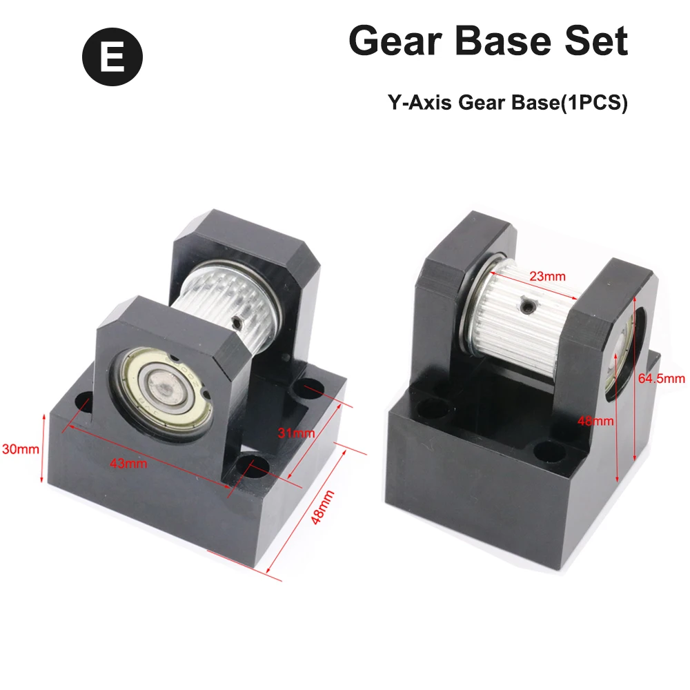 QDHWOEL LC Gear Base Set Machine Mechanical Parts for Laser Engraving Cutting Machine
