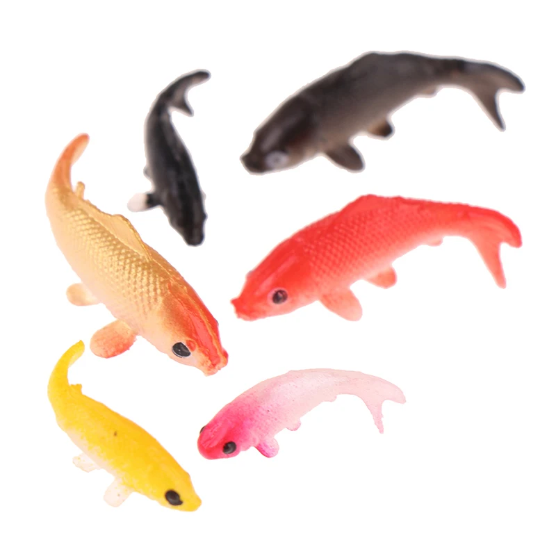 Petite résine rouge poisson rouge Mini poisson rouge figurines résine rouge  poisson jouet ensemble animaux marins jouets fée jardin accessoires  miniature pour décoration intérieure bricolage artisanat