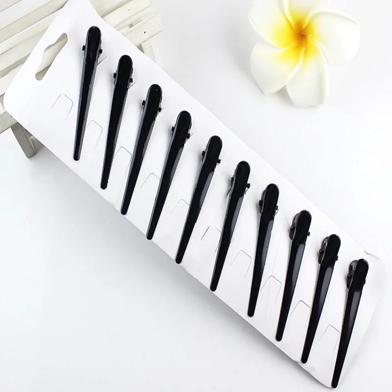 10Pcs DIY Black Metal Hair Clip Single Prong Hairstyle Alligator Hair Clip Large Barrettes Headwear For Women Wholesale Hairpin