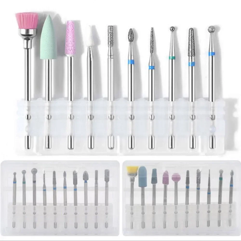 

10 шт./коробка, многофункциональные фрезы для ногтей