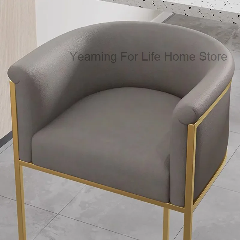Nordic Design Pink Ergonomic Bar Chairs Accent Desk Luxury Bar Chairs High Counter Stool Cadeira Alta Salon Furniture YX50BC