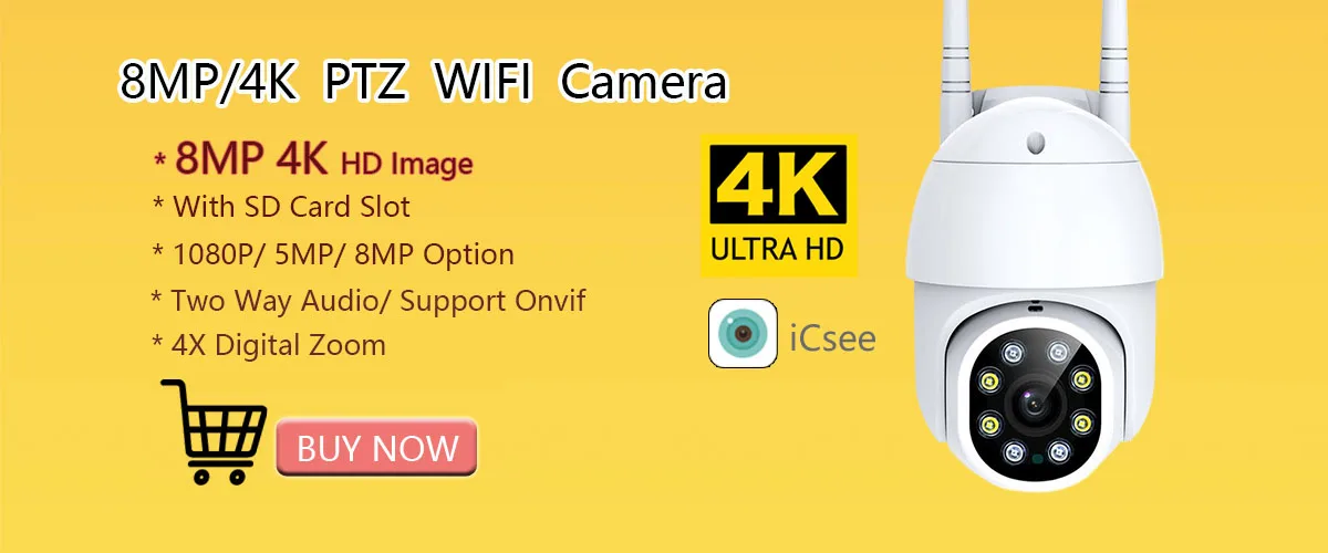 5MP Video Surveillance Camera With Sim Card 4G 3G WIFI Security Protection Outdoor Videcam CCTV Onvif Night Vision IP66 Camhi