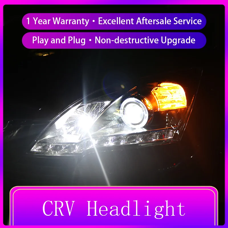 

Car Headlight Styling FOR Honda CRV 2007-2011 Front Light DRL Head Lamp Upgrade LED HID Projector Lens Auto Tools Accessories
