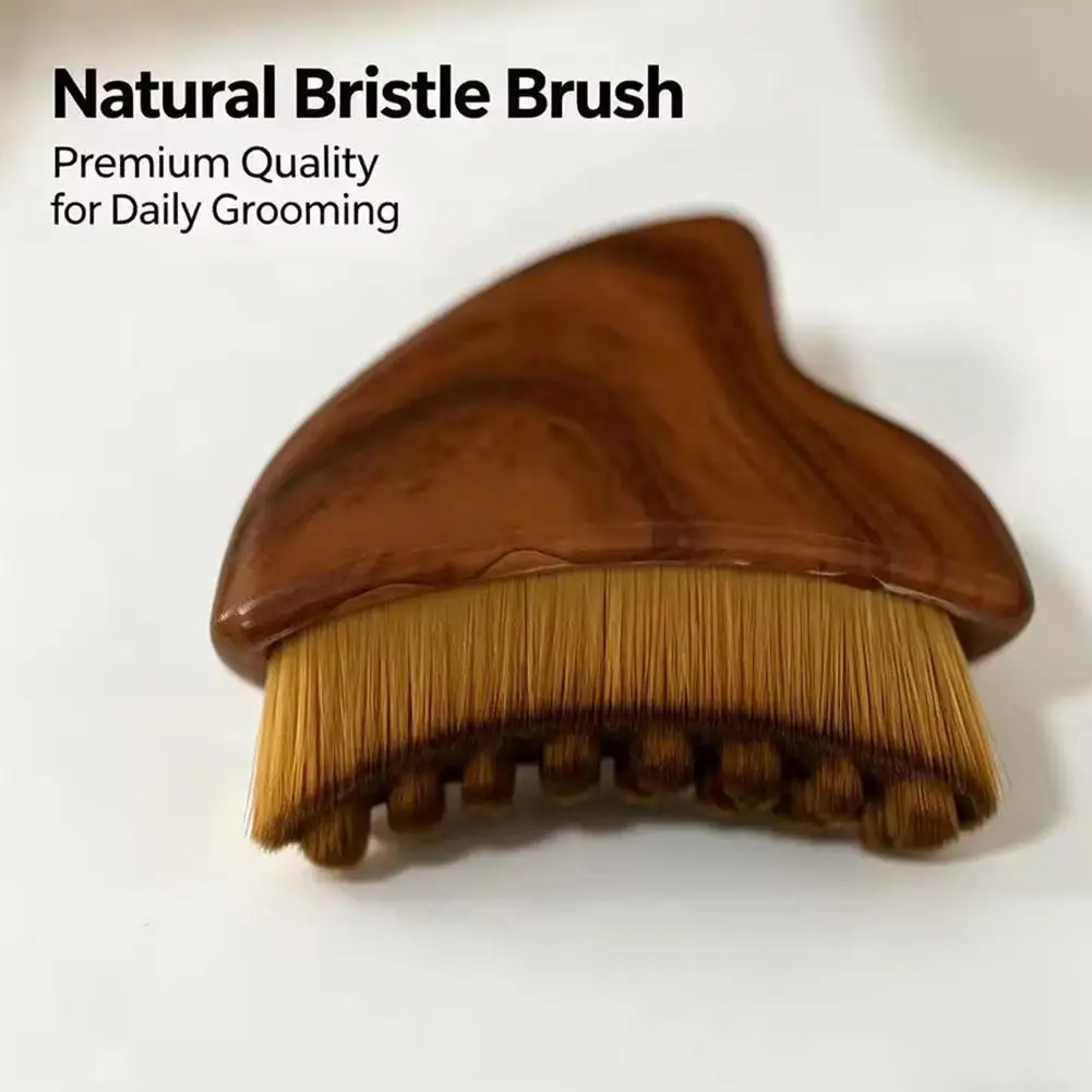 Escova Facial para Contorno Linfático, Ferramenta de Escultura Facial Gua Sha com Cerdas Ultra Macias para Drenagem Linfática, Reduz Inchaço e Promove Relaxamento