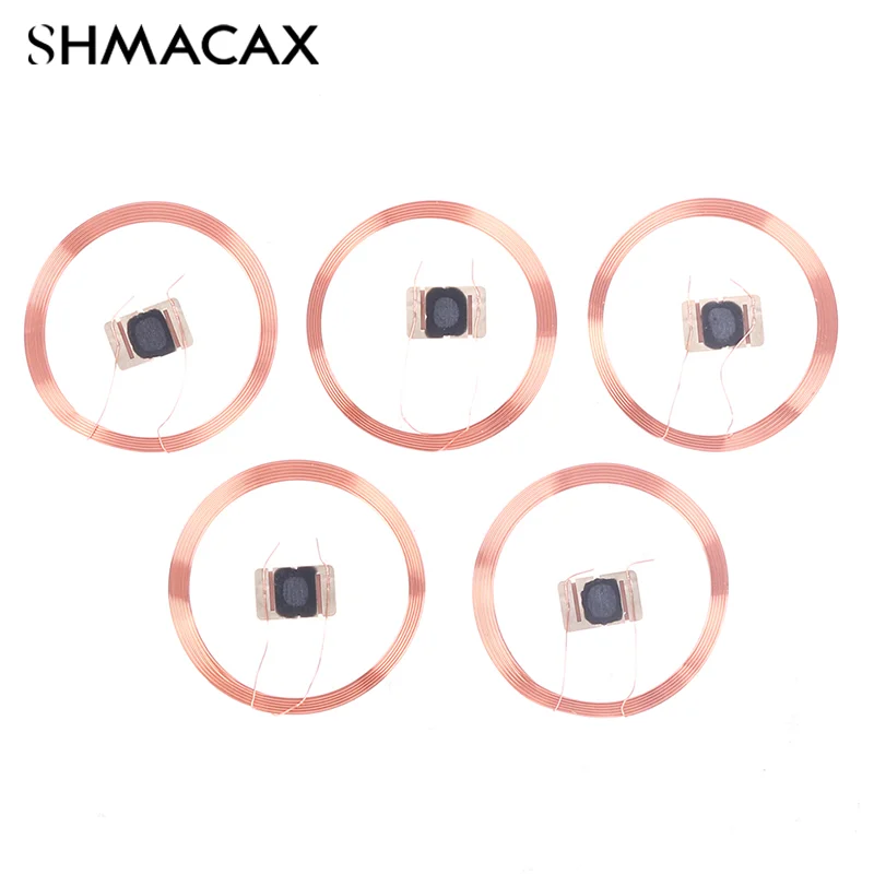 5pcs 21.6mm 13.56MHZ UID IC Card ID Rewritable Changeable Chip Keyfob RFID Self-adhesive coil