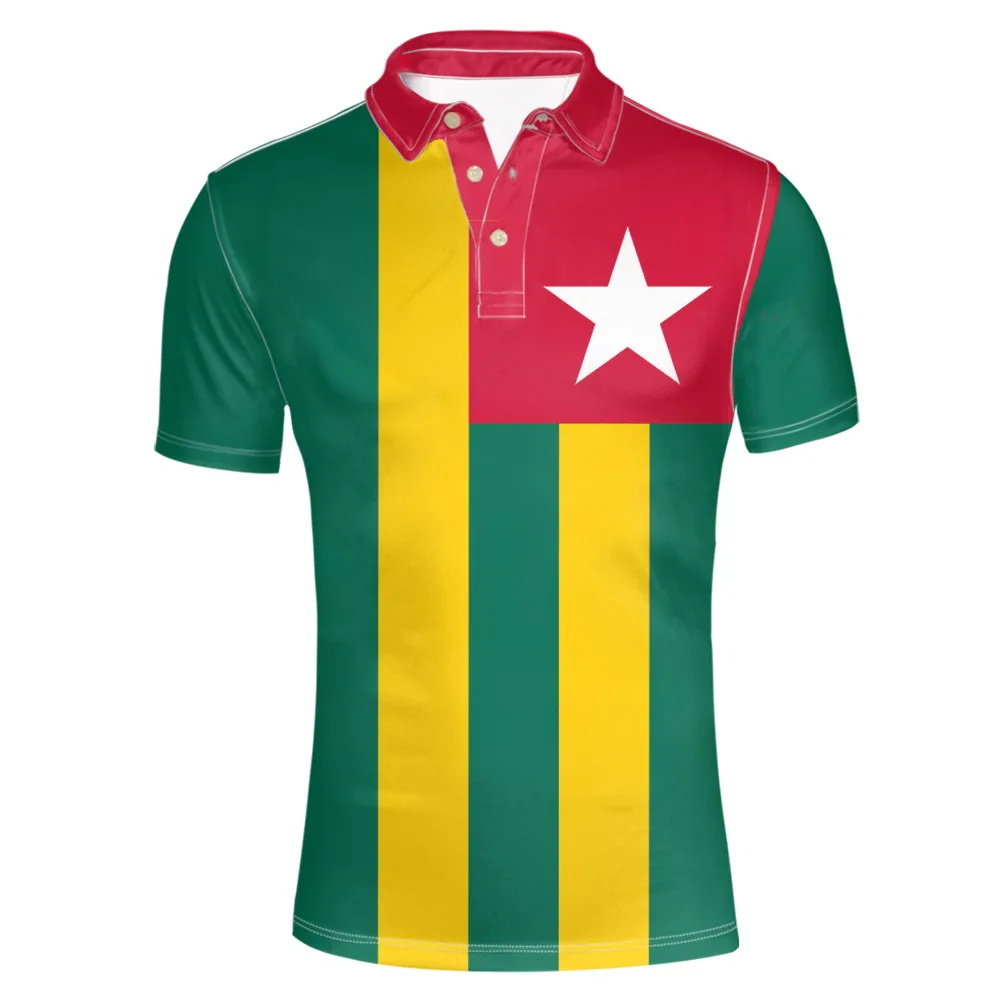 Футболка с отложным воротником Togo с бесплатным именным номером на заказ, государственный флаг Tg, тоголез, тоголез, печать на французском языке, фото, логотип, одежда Футболка с отложным воротником Togo с бесплатным именным номером на заказ, государственный флаг Tg, тоголез, тоголез, печать на французском языке, фото, логотип, одежда