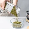 460-1800ml Sets Stackable Kitchen Sealed Jar Plastic Food Storage Box Multigrain Tank Bottle Dried Fruit Tea Storage Containers 4