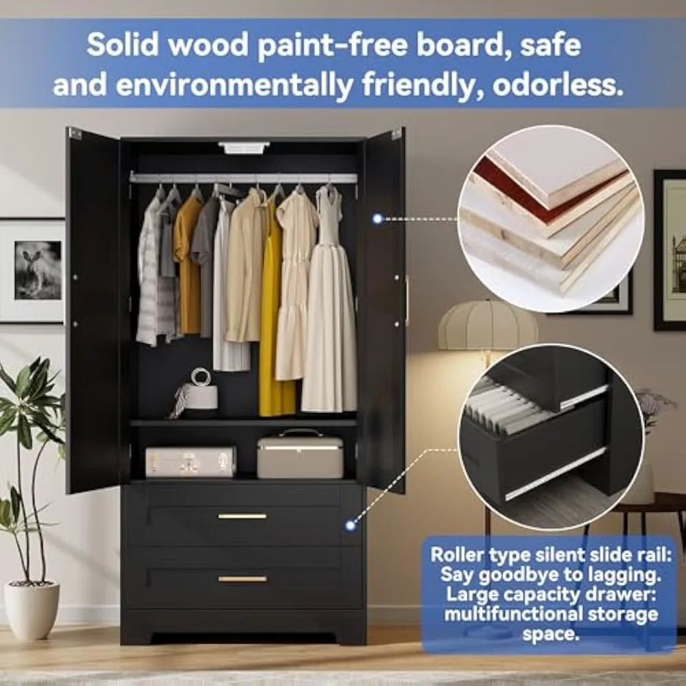 Wooden Armoire Wardrobe Closet 4