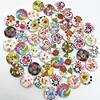 30pcs 15mm Round Button Monogrammed Christmas Stripe Plaid Button Love Scrapbooking for Wedding Decor Sewing Accessories 6