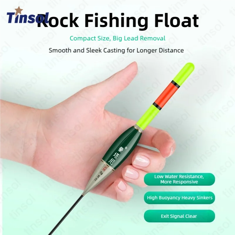 TINSOL 2026 새로운 LED 전자식 낚시찌 장거리 대물 낚시용 바위낚시찌 부표 8.0g-15g 플로티지