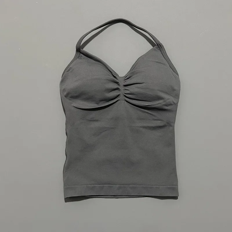 HISTELLO Df Dupe Gym Longline Strappy Top Yoga Vest Woman Backless Tank Tops Sports Fitness Bras Running Workout Gym Halter 119 S110dc0ca2776406394d1b0353ff92486F