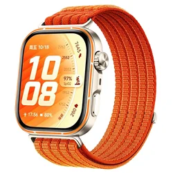 Braided Nylon Strap - Comfortable & Breathable Wristband - Huawei Fit 5 - 4 Pro (1 Orange)