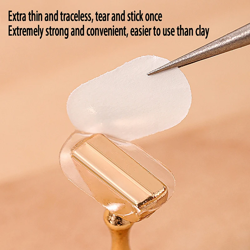 100Pcs Nail Double-side Adhesive Tape For False Nails Display Stand Tools Manicure Adhesive Strip Traceless And Transparent