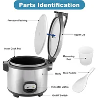 60-Cup (Cooked) Commercial Rice Cooker and Warmer,Nonstick Aluminum Inner Pot is removable 2