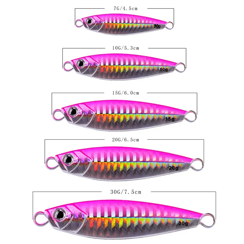 6pcs Jig Fishing Lures Bass Fishing Bait Weights 7g 10g 40g Fish Metal Jigs  Saltwater Lures Ice Isca Artificial Jigging Lure