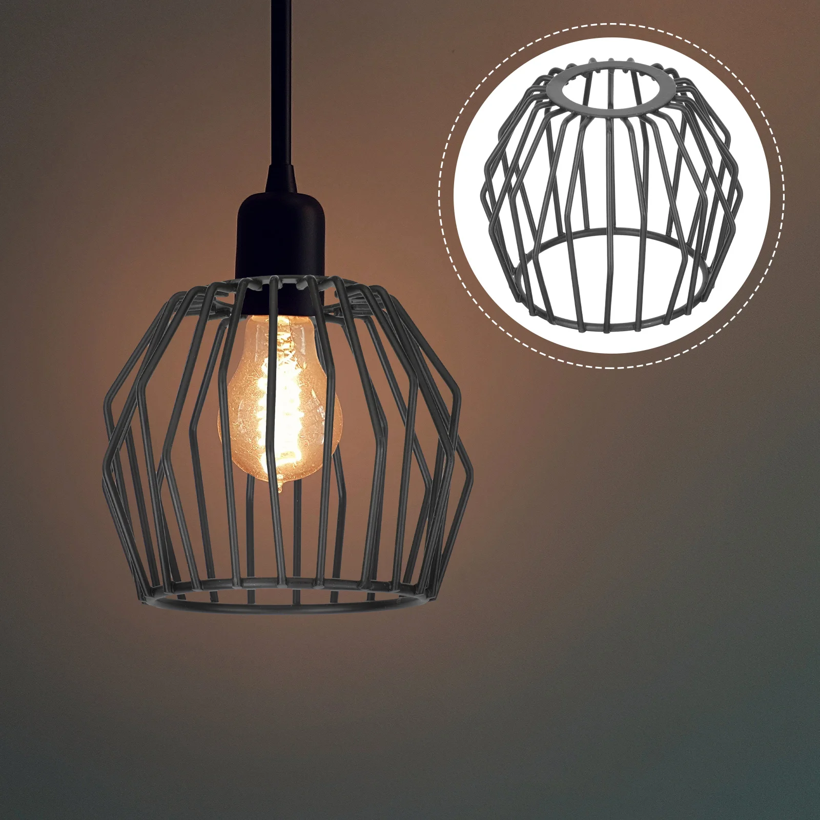 

Metal Lampshade Hanging Lantern Pendant Light Shade Black Pendant Lightative Lantern