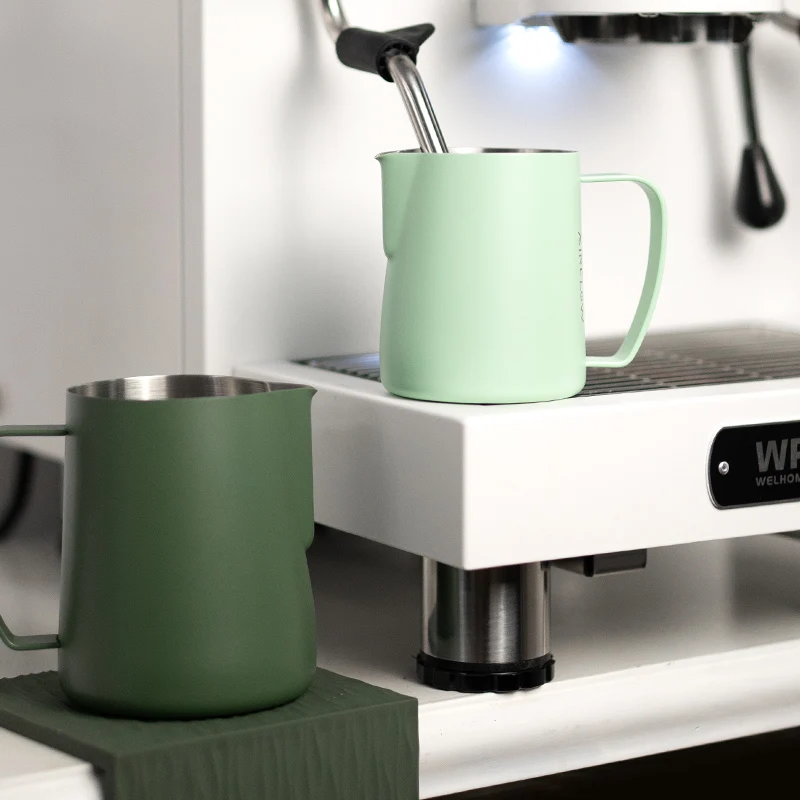 AIRFLOW 400ML 600ML Milk Pitcher With Scale Stainless Steel Milk Frother Jug Latte Art Pitcher Espresso Steaming Cappuccino Cup, milk frothing pitcher