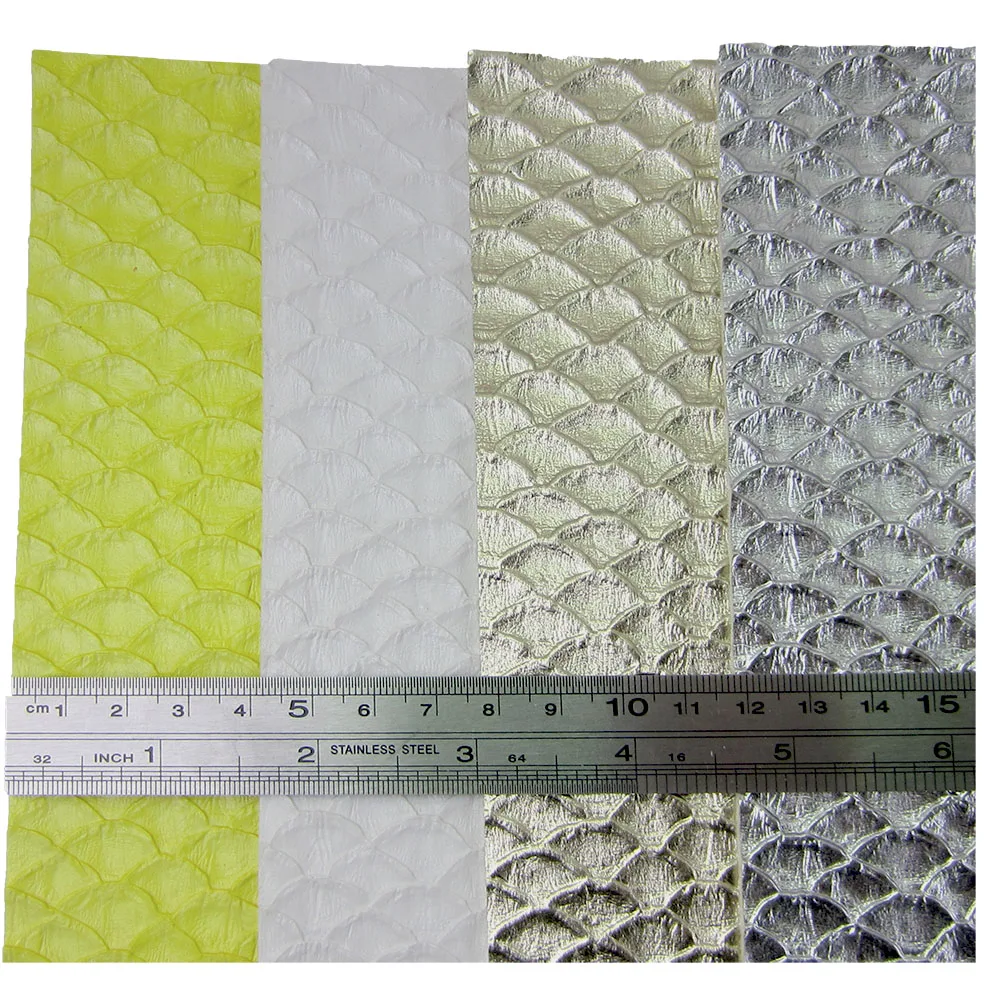 Scales Embossed Synthetic Faux PU Leather Fabric for Bows Handbags DIY Material H0431 for Leather Fabric