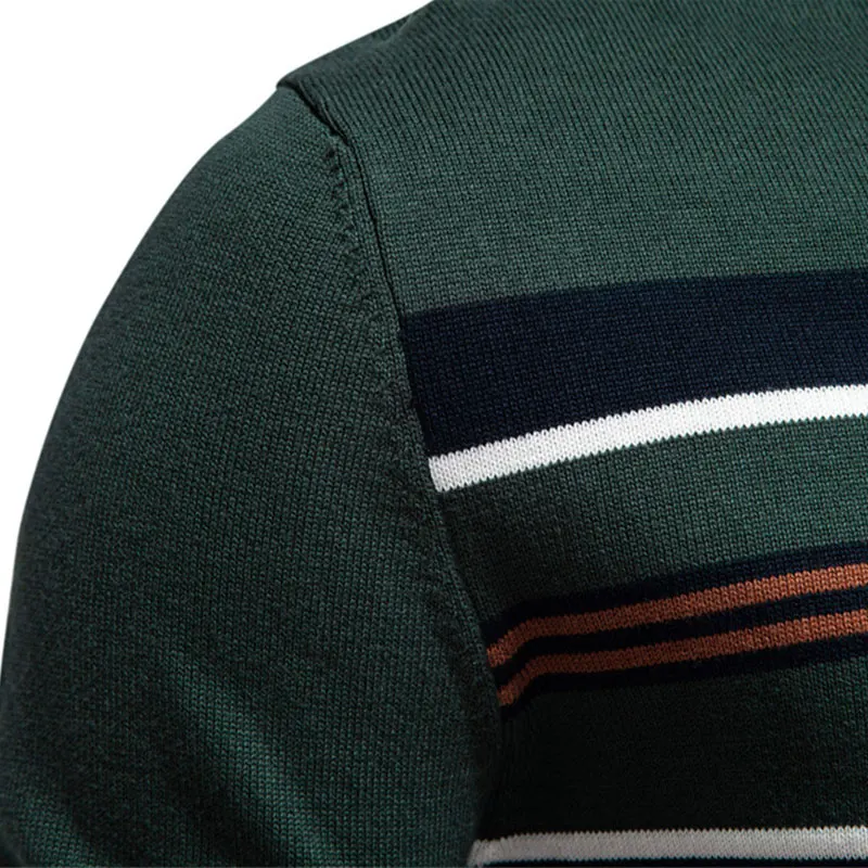 Mens Cotton Sweaters With Stand Collars Casual Half Zip Solid Color Pullovers High Quality Mens Knitted Turtleneck Sweaters 4