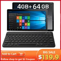 Top Sales 4GB RAM 64GB ROM 10.1 Inch 64 Bit Windows 11 Tablet PC with Keyboard AR40 HDMI-Compatible 1920*1200 WIFI x5-Z8350