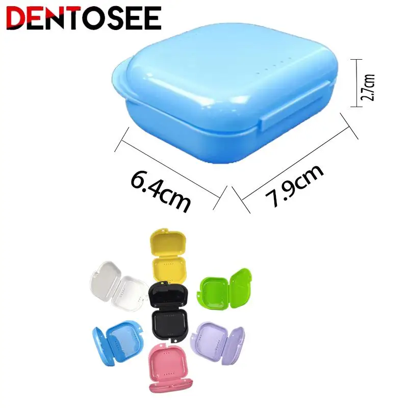 

Portable Denture Storage Box Mouth Guard Container Supplies Tray Braces Case Health Care Oral Hygiene Dental Appliance