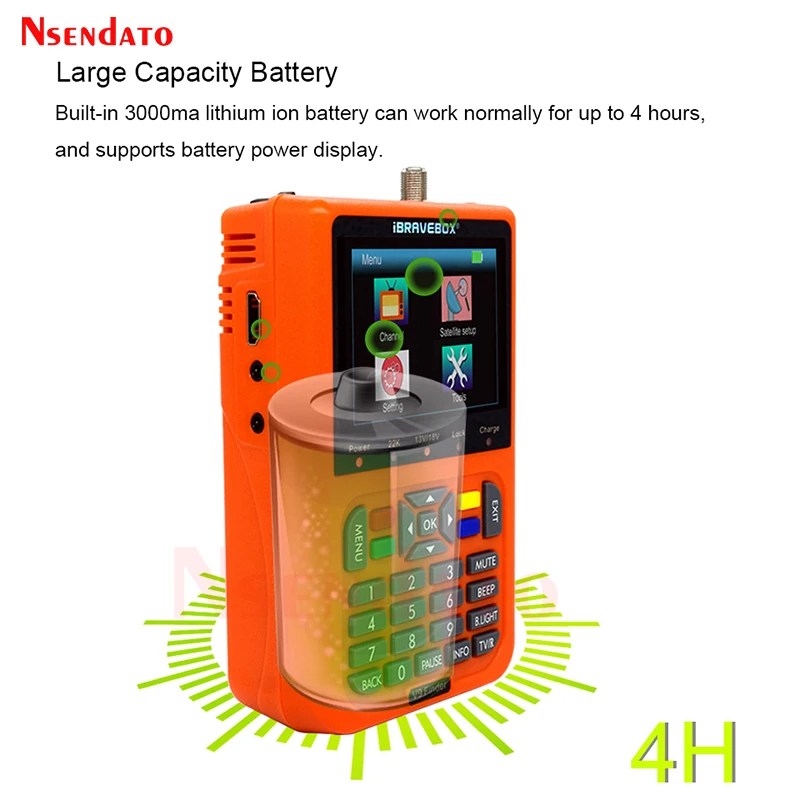 V9 SatFinder HD DVB-S/S2 3.5' LCD Digital Satellite Satfinder H.265 MPEG-4 DVB S S2 Satellite Meter Full HD Siginal Sat finder