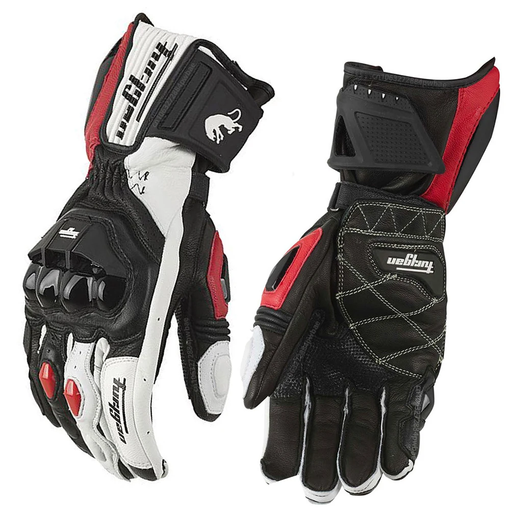 Motorcycle Gloves Leather Racing Genuine Leather Motorbike Road Racing Team Glove Summer Winter Rider Gloves