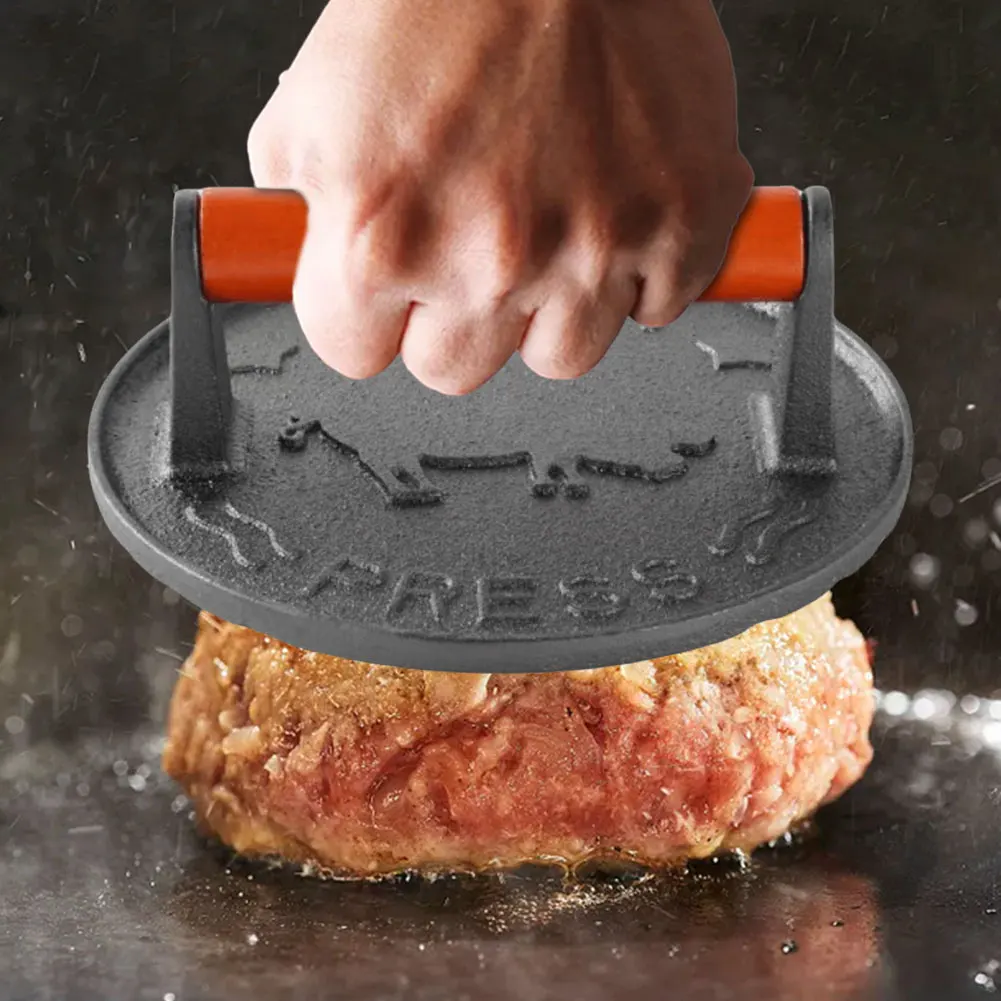Cast Iron Smash Burger Press 3