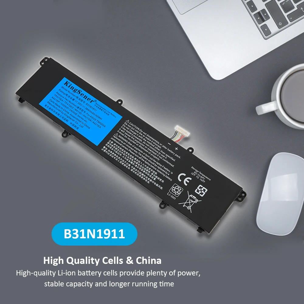 Kingsener B31n1911 Bateria para Asus Vivobook Flip 14 Tm420ia Tp470ea M413da M413da-ek162t M413da-ek007t X421da X421ea C31n1911 - Imagem 2