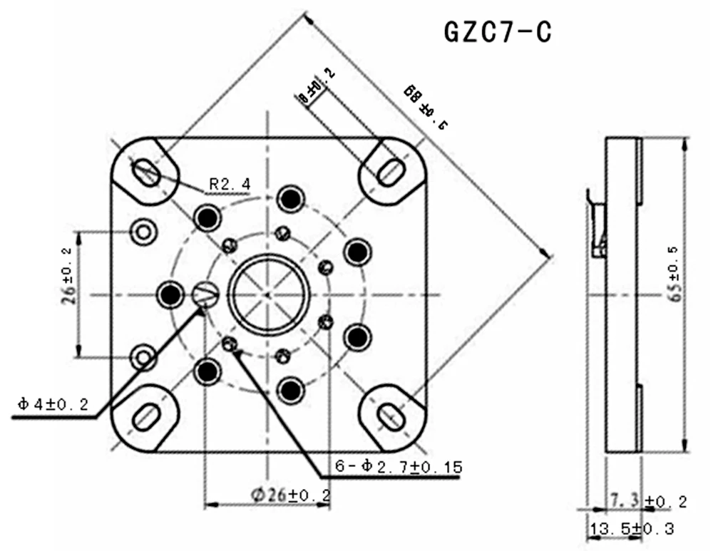 Ceramic Tube Socket 1PC 7PIN TUBE SOCKET Ceramic VALVE BASE GZC7-C for 6C33 FU19 FU29 FU30 FU32 829B 3C33 Vintage Audio Amplifier DIY