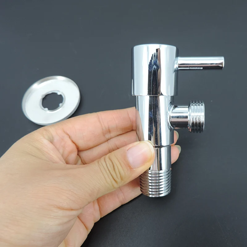 Válvula de Água Fria para o Chuveiro do Banheiro Cromado Parada de Ângulo t Valves Toilet Fix Bracket g1 20 mm Aço Inoxidável