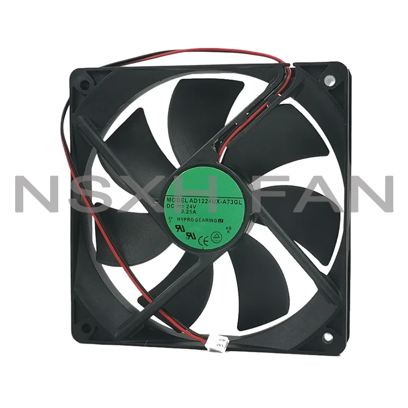 

New AD1224UX-A73GL 24V 0.25A 12025 12cm 120*120*25mm Frequency Converter Chassis Fan