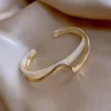 White Shellfish Bracelets Board Bend Metal Bangles Womens Hand Bracelets Geometric C- shaped Opening Bracelets Jewelry Gifts 1