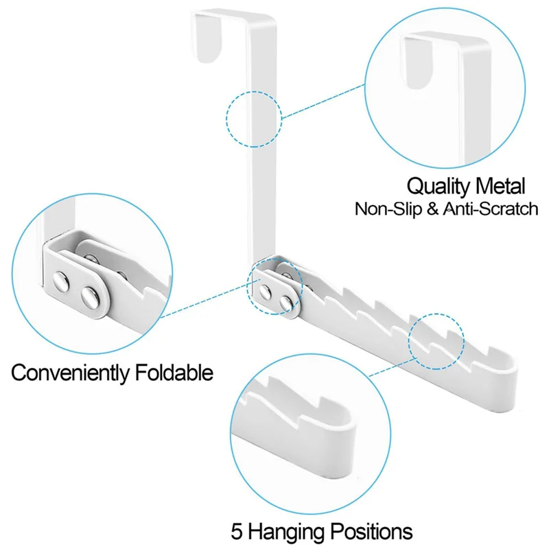 1/2PC Collapsible Hooks Over-Door Coat Rack Creative Space-Saving Drying Laundry Rack Rustproof Door Organizer Rack Apartment 