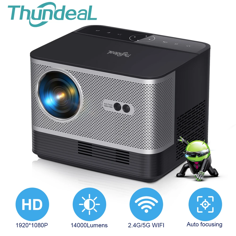 

ThundeaL Full HD 1080P Portable Projector TDA5 WiFi Android Mini Projector IOS Mobile Phone TDA5W Beamer 4K Video Projecteur