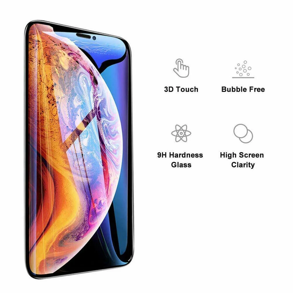 

Oleophobic Coated UV Tempered Glass Shield For iPhone 14 Pro 7 SE XR XS 12 11 Crystal Clear UV Tempered Glass Film For iPhone 13