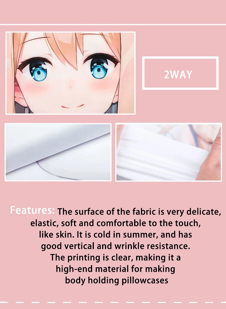 Description Picture 6 of itemDakimakura Anime Fate Saber Hugging Body Pillow Cover Bed Decor Birthday Gift Double-Side Print 2WAY Saber Pillowcase