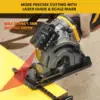 Cordless Mini Circular Saw Compatible with Dewalt 18V 20V Battery Cutting Depth 1-2/11'',Laser Guide for Wood, Plastic(TOOL ONLY 2