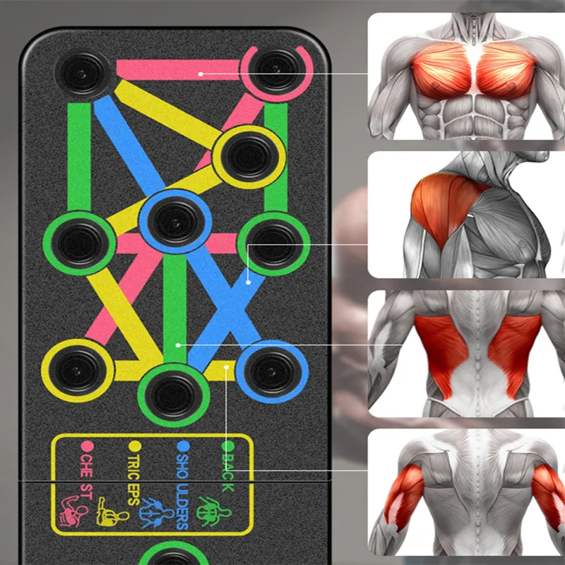 1 Pcs Multifunctional Exercise Portable Fitness Equipment Abdominal Enhancement Folding Push-up Board Support Muscle Exercise