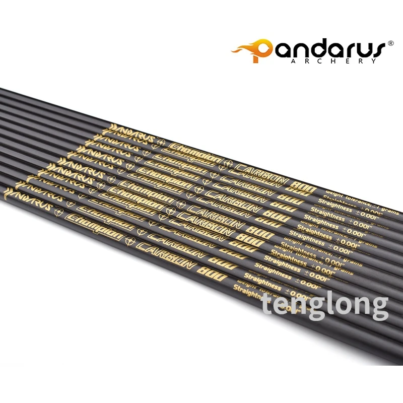 ACCMOS Spine 400 500 600 700 800 900 1000 ID 4,2 mm Bogenschießen Pfeile, für Compound Bogen Recurve Bögen Jagd Schießen Orange oder Gelb Carbon Pfeil 12 St