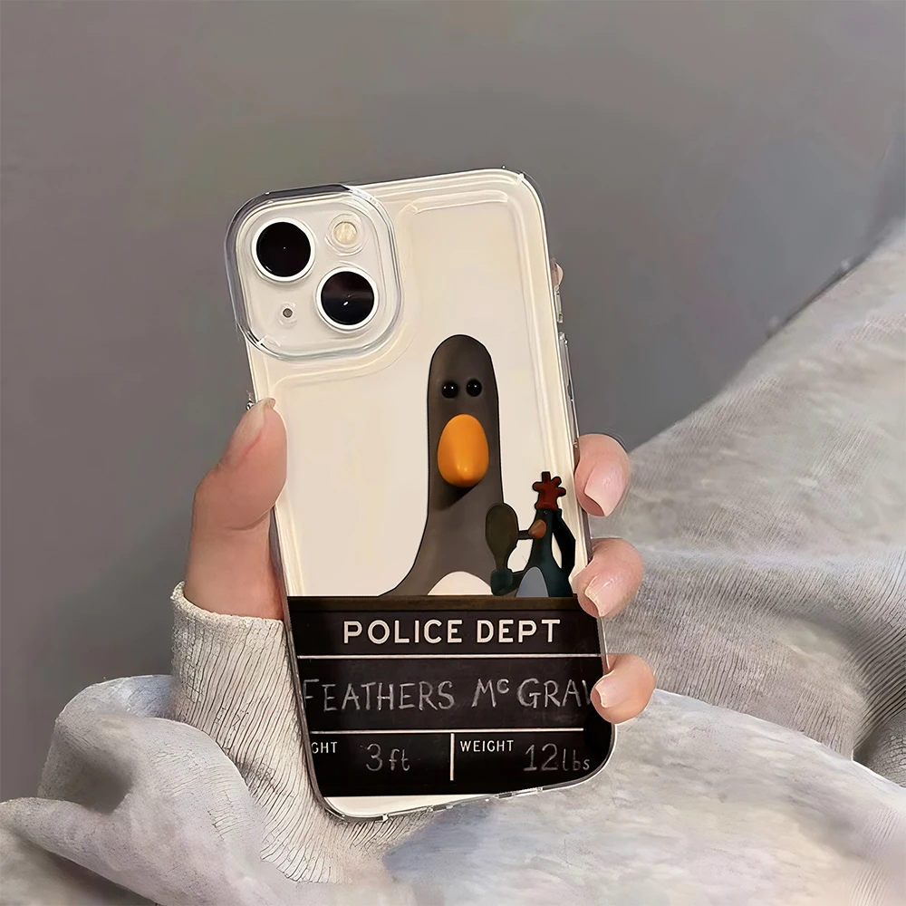 Charming Cartoon Duo Clear Soft TPU Phone Case