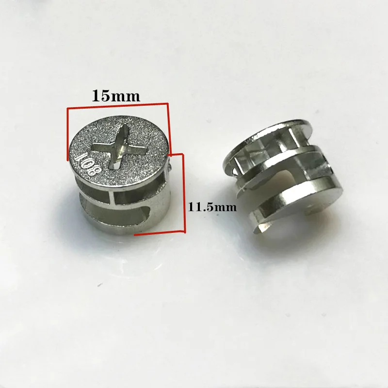Furniture Bolt and Nut Set Clothes Cabine Desk Link Fixer Connector Eccentric Wheel Hardware Three-In-One Woodworking Nut 20pcs