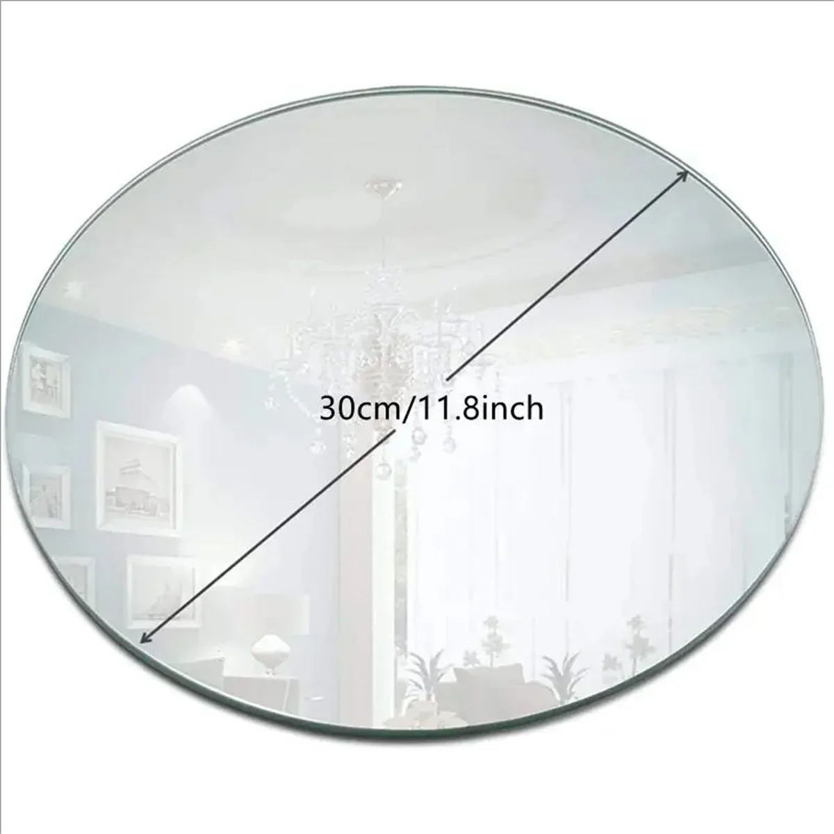 5pcs/10pcs 30cm Acrylic Round Dining Table Mirror Plate, Suitable for Weddings, Youngsters's Gift Parties and Birthday Parties
