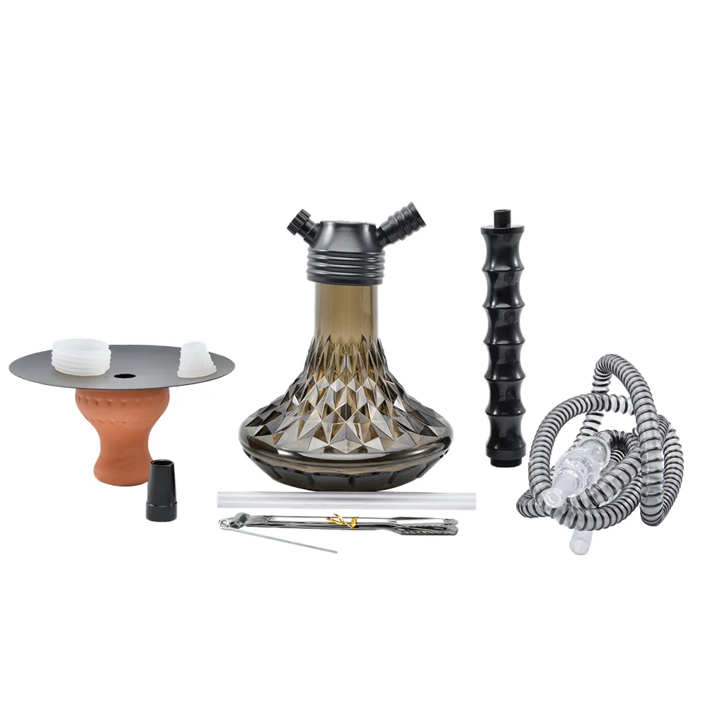 20inch Heght 52cm Acrylic Shisha Hookah Single Hose Ceramics Bowl with Tray Chicha Nargile Water Pipe Accessories