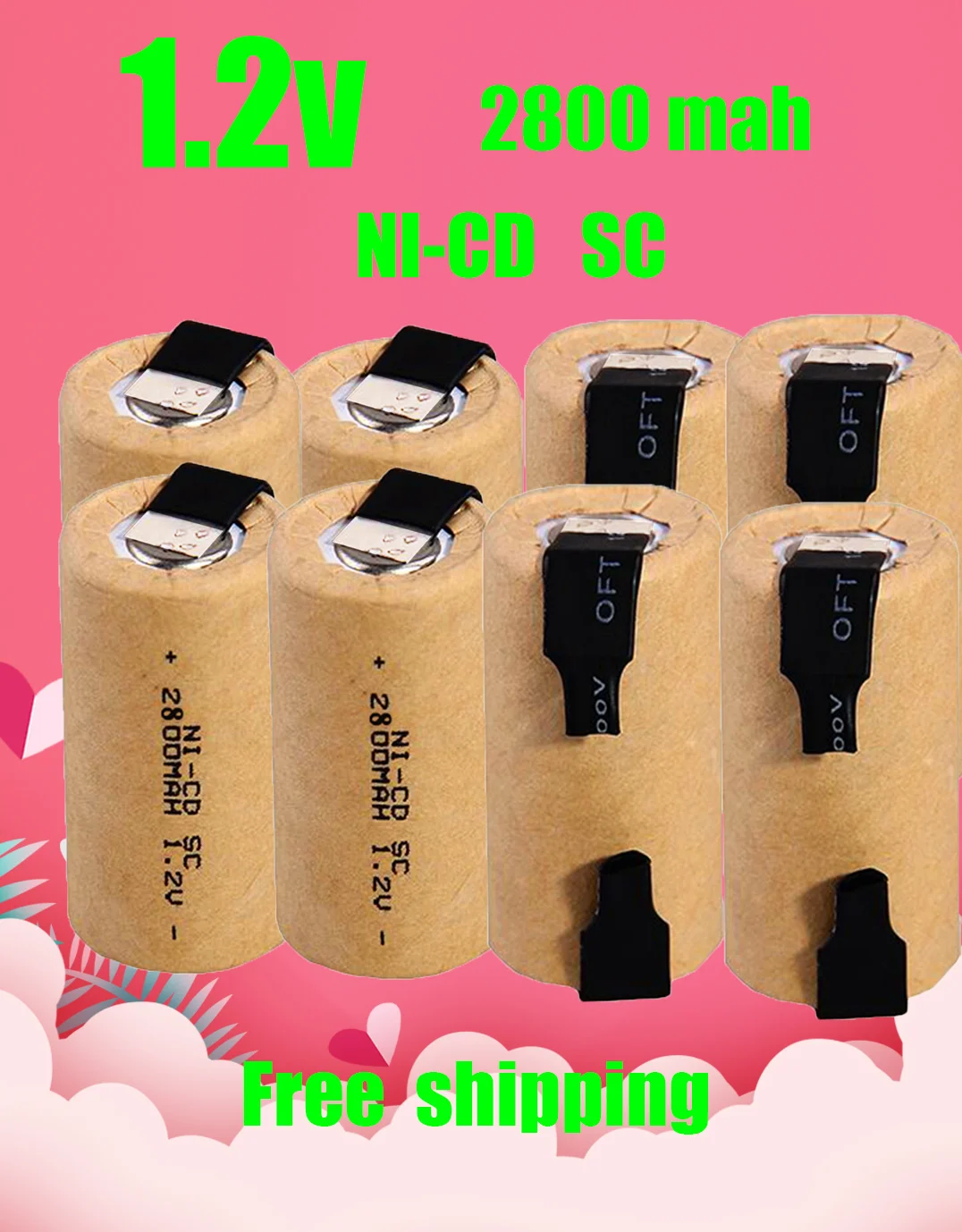 

Store recommendations !1.2v sc battery screwdriver NI-CD sc Rechargeable battery with Welding Tabs for Electric Drill Battery