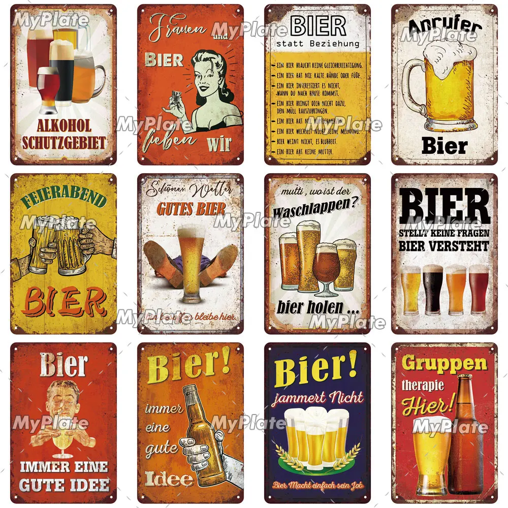 Targa Decorativa Da Bar - 'Save Water Drink Beer' In Stile Vintage - Ideale Per Pub, Casa O Regalo Divertente - Foto 3